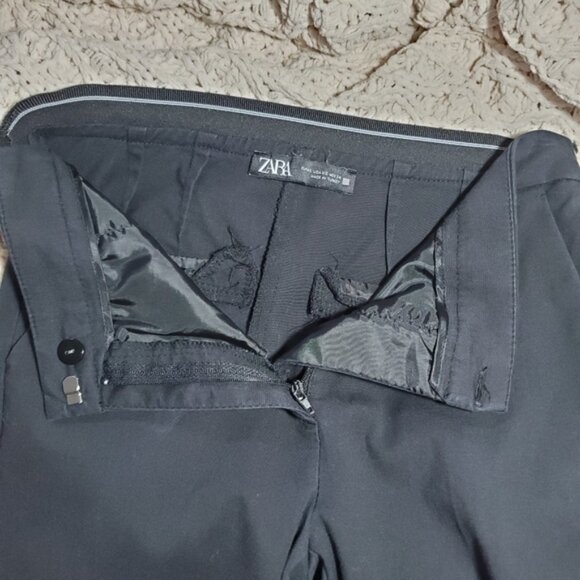 Zara Striped Waistband Cigarette Highwaisted Trouser Ankle Pants- Xs - Picture 12 of 16